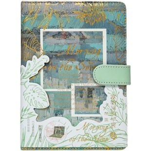 油画彩页笔记本软皮文艺精美女闺蜜日记本磁扣in风日历本计划本