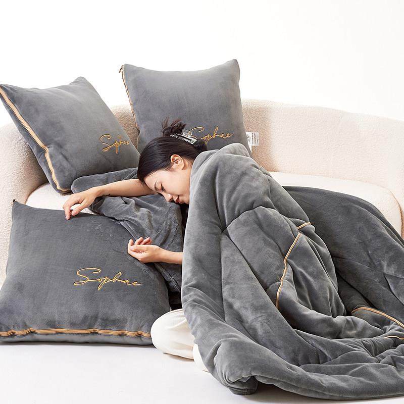 绒加厚牛奶抱枕车用被子两用冬nnrs788天枕头被二合车一车载睡靠,居家布艺,抱枕被,淘宝优惠券,粉丝福利购,淘宝优惠卷