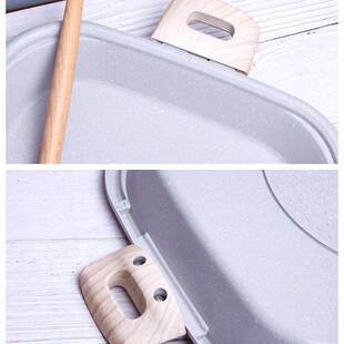 麦饭石烤鱼盘4030白肉玉兰烤盘纸包鱼锅不麦粘烤锅石盘烤烧烤电磁