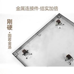 花叶?超低隐藏超低藏轮主机壳不万向轮底托 托架锈钢脑电带轮移动
