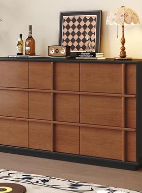 实木中墙古风六斗柜靠收纳柜斗柜LKQ-NO90客厅玄关储物柜抽屉柜卧