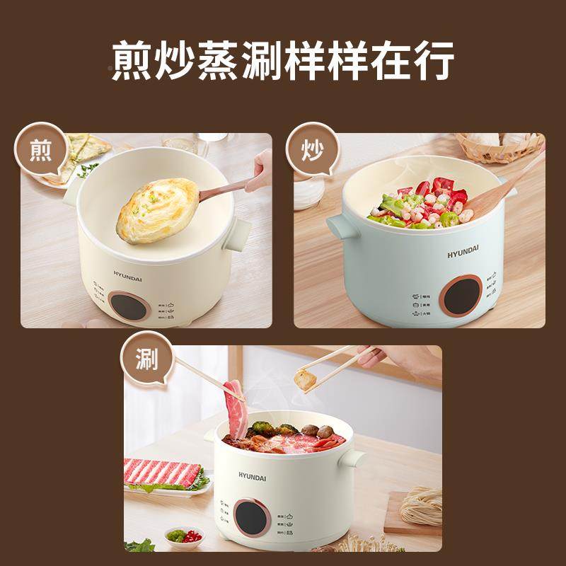 电煮锅多功能家用蒸宿炖煮智能一体锅YN-Q4小型舍火锅-13迷你电人