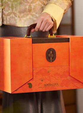 2026年新款货礼盒包盒空盒年高档国风层手双SWP提箱年货装零食点