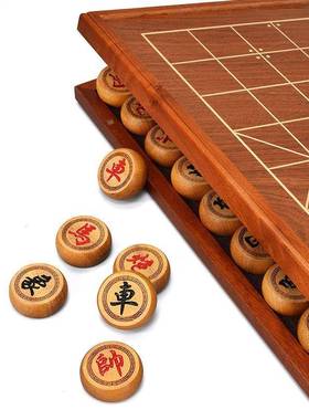 象棋实木中国象棋折叠棋盘高ZT00373大号分5红木象套棋装木质像档