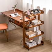 楠置物架落地书移架客厅沙发侧收边柜零食动小推竹车厨YC A05ZW房