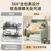 厨房碗架塑筷收纳盒带盖子放水3270s餐具装 碗箱碗碟盘沥置物架料