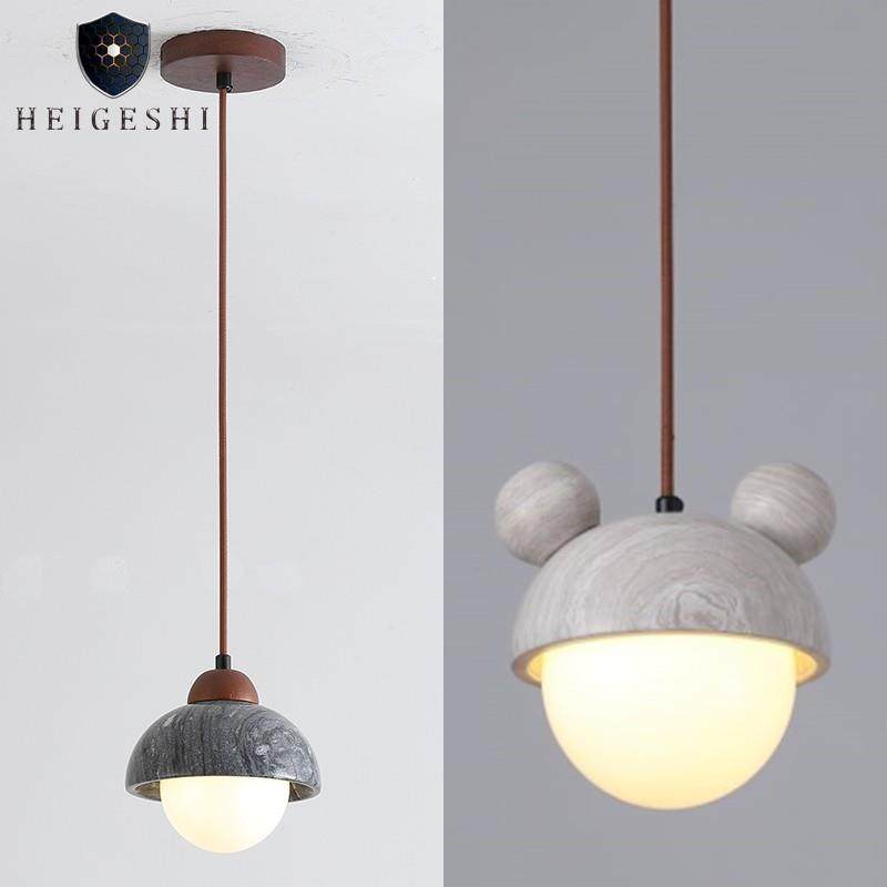 侘寂风日式黄QST吧洞石卧室床头吊民灯复古北欧宿计设师台餐厅小