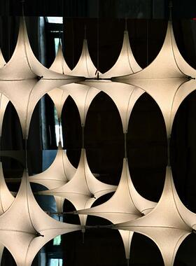 蔡超吊模块组烈合咖KMF啡厅酒店宿展民会灯艺术吊灯