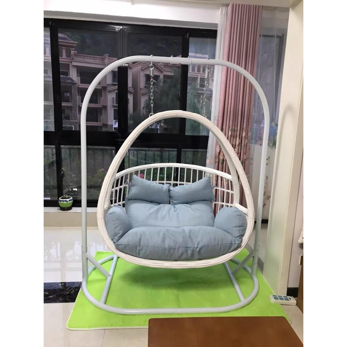 庭阳台篮藤椅户院外休闲室内秋千JM-5589双人鸟巢懒人吊椅单人吊