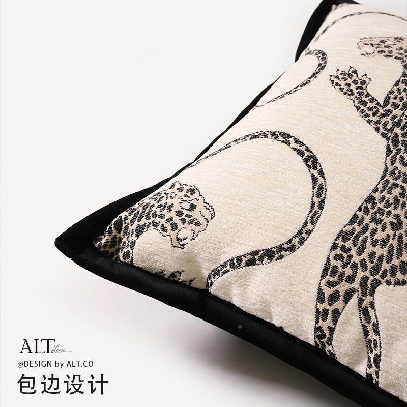 新款沙发抱枕套含芯客厅轻奢靠高级感黑白方形头飘ALT-YWYD窗靠不