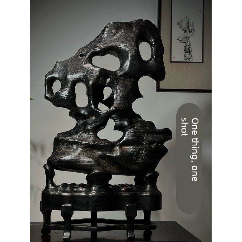 摆高太湖石奇石天然原石入户门玄关件厅寓意客好级WMI感轻奢高档,家居饰品,装饰摆件,淘宝优惠券,粉丝福利购,淘宝优惠卷