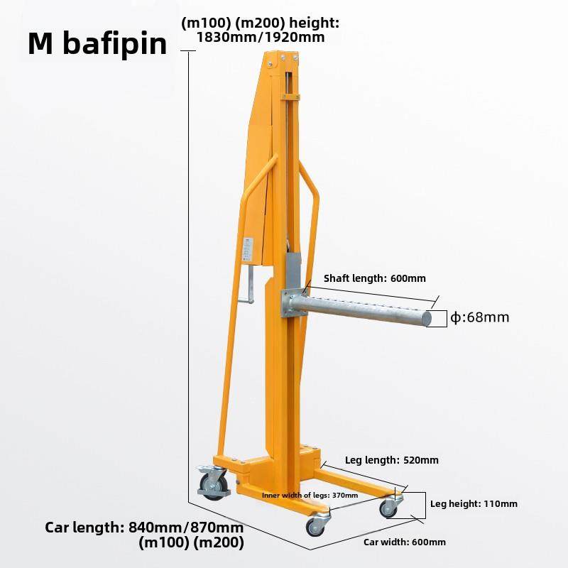 W单pi轻型手动堆型垛车轻滚筒提升车绞e车箱包车杆叉装UQZ卸车