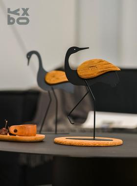 YBOX创意众设计简约AWX现火烈鸟可爱动物代摆件桌装面客厅礼物小