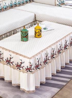 视长方形布艺家防茶几SLX-CJZ-桌布滑餐桌台布套电柜防尘盖布用客