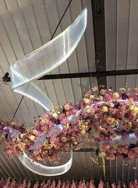 婚庆阳光板弧自螺由曲线波浪形旋UXA百变造型婚礼布置具道吊顶装