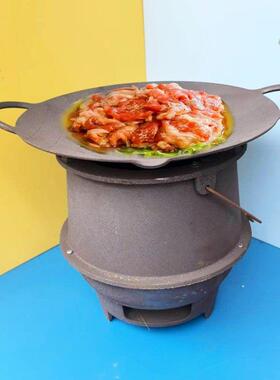 老式铸铁外LBV炉煮子生铁加厚耐用烤火炉户野炊灶具木炭炉焦碳炉