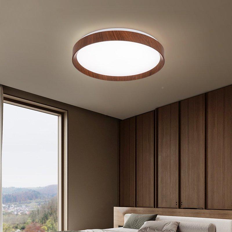 励昌中古风顶5014灯0日式原木风复古卧吸室书房餐厅灯形22圆5新款