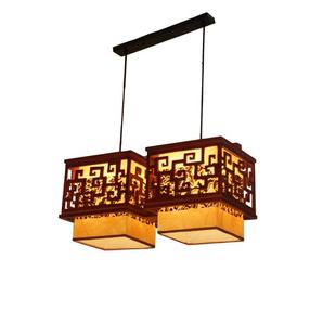 清典木艺古吊仿灯客厅卧室实木吊灯具酒BJ-6026 店包厢茶楼明会所