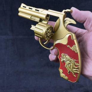 左手轮枪砸响炮子弹侧开全金属左轮砸炮枪擦响炮火石砸响枪纸炮子