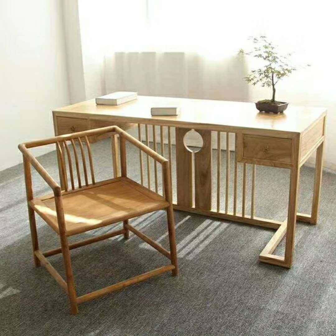 仿古原木胡桃色台现代老榆木茶桌组合禅意茶几家具书桌,商业/办公家具,茶台/茶桌,淘宝优惠券,粉丝福利购,淘宝优惠卷