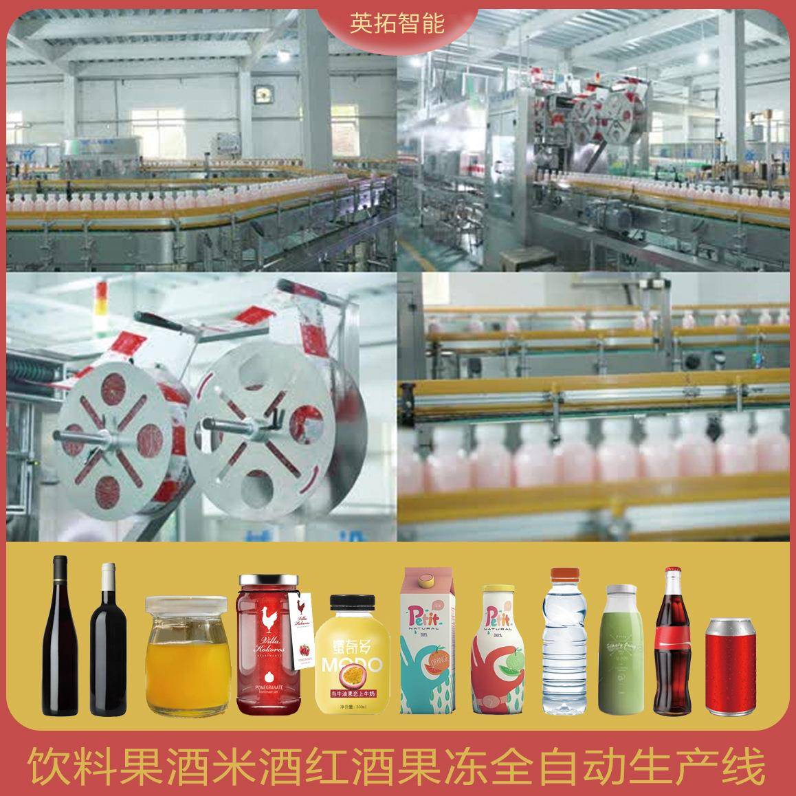 全自动化成套饮料生产线桑葚荔枝蓝莓啤酒葡萄酒甘蔗冰淇淋番茄