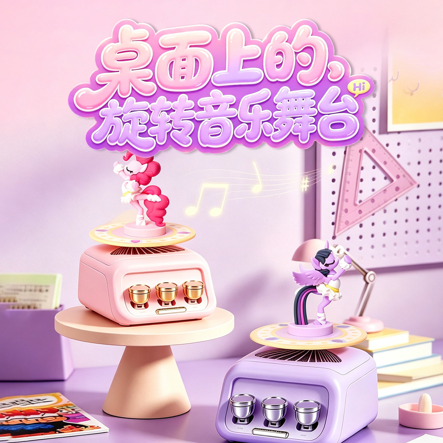 小马宝莉2026新款八音盒蓝牙音箱电脑桌面小型音响  女生生日礼物