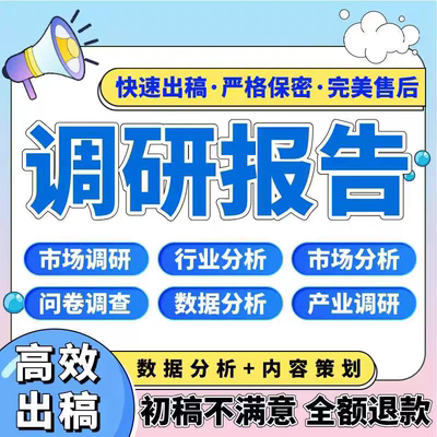 代写调研报告代笔行业数据分析报告市场调研调查可行性研究方案