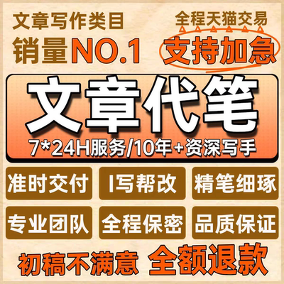 代写文章撰写述职报告工作总结汇报方案剧本文案策划代笔文稿写作