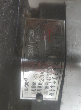 邢台市小龙王精密液压泵CBW-FC25/32行走泵齿轮油泵6花键提升泵
