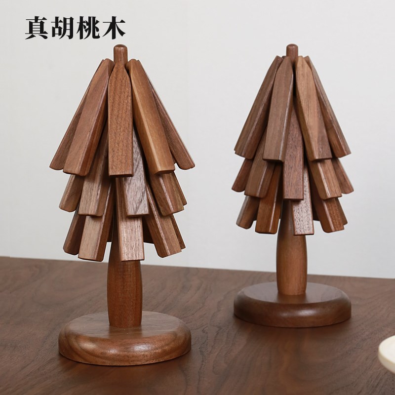 黑胡桃隔热垫实木质餐桌垫防烫垫盘垫碗垫家用锅垫创意现代摆件