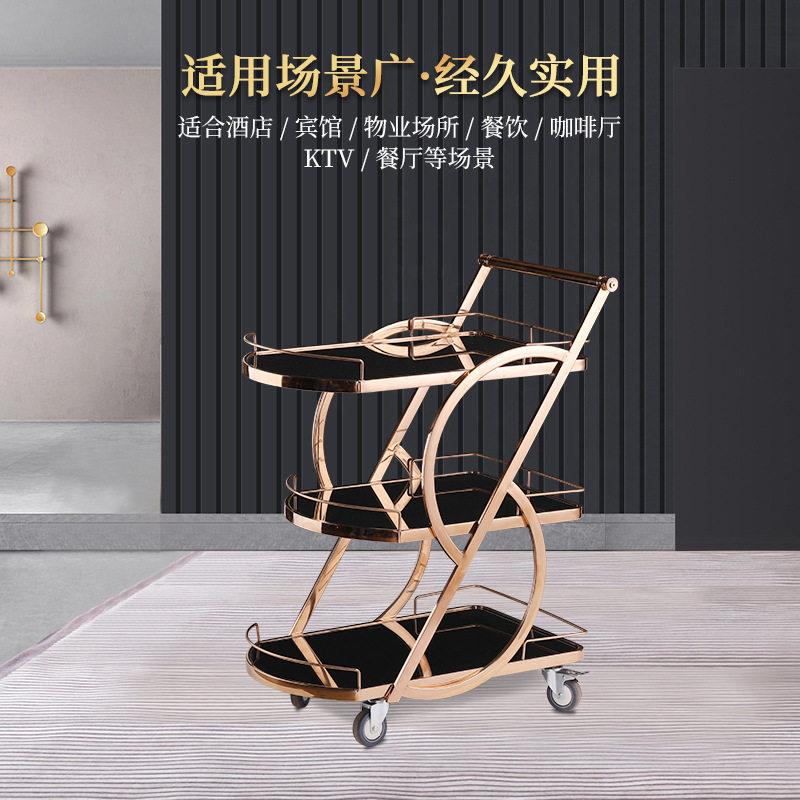 推高SEY档务酒水车车小车三层手餐推车商用推车移动餐车不锈钢服