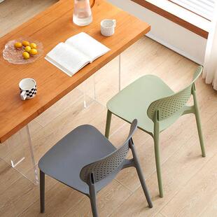 加厚塑料椅子休闲 时尚餐椅家用网红大人餐桌凳子塑胶靠背洽谈桌