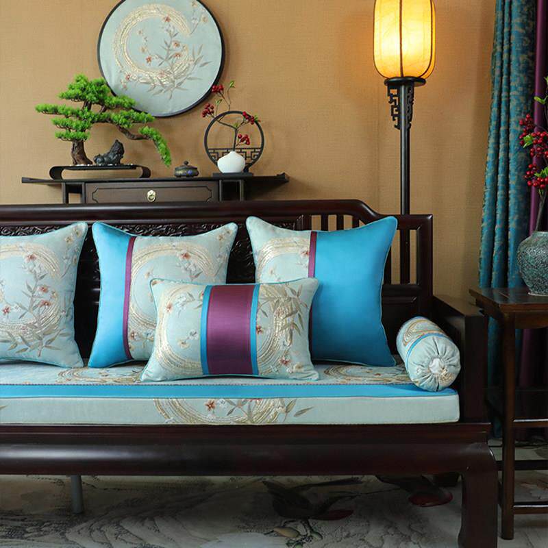 新中式红木沙发坐垫套实木家俱椅垫罗汉床套罩定制海绵垫防滑高档