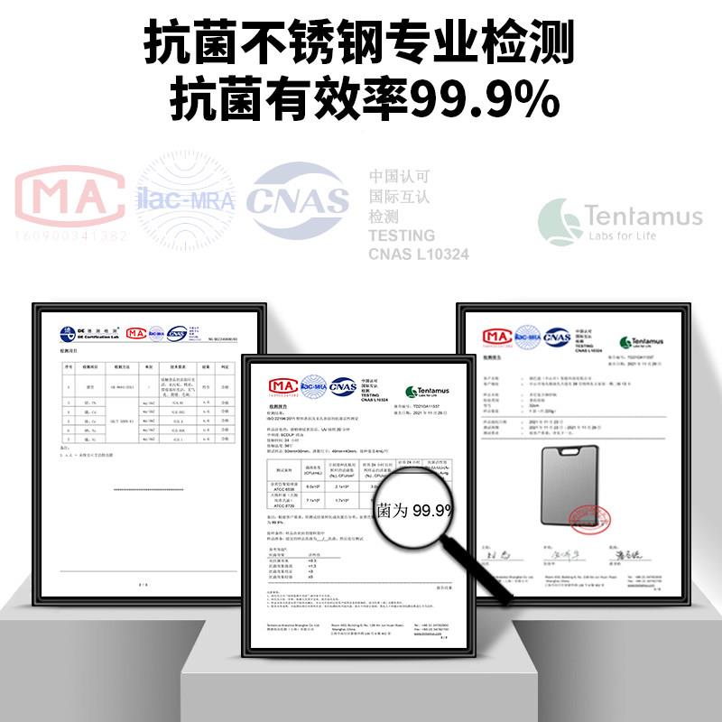 乌檀家木菜板抗HZIBCB01菌霉用不锈钢双面案实板木砧防板切菜板粘