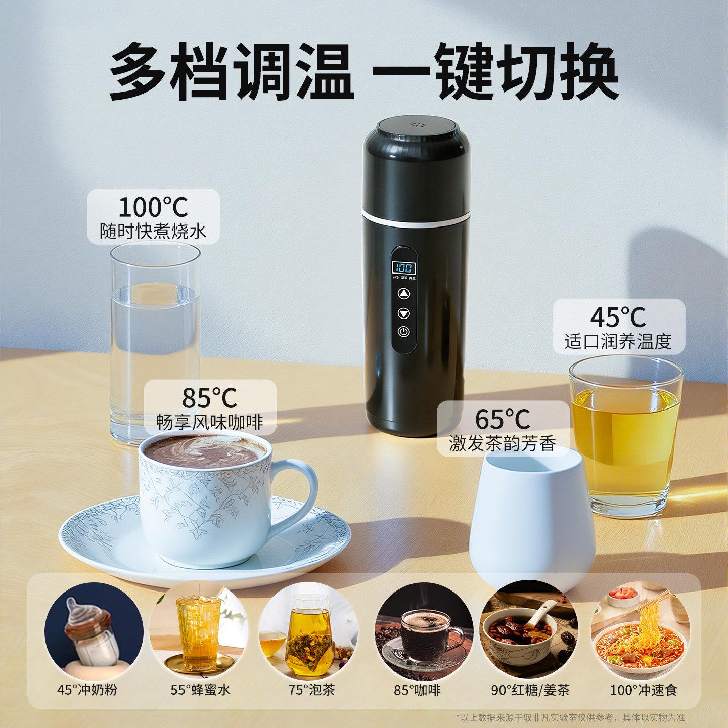 车载烧水杯12v用24v通2025新款车家用加热保两携温一体YFF-2405可