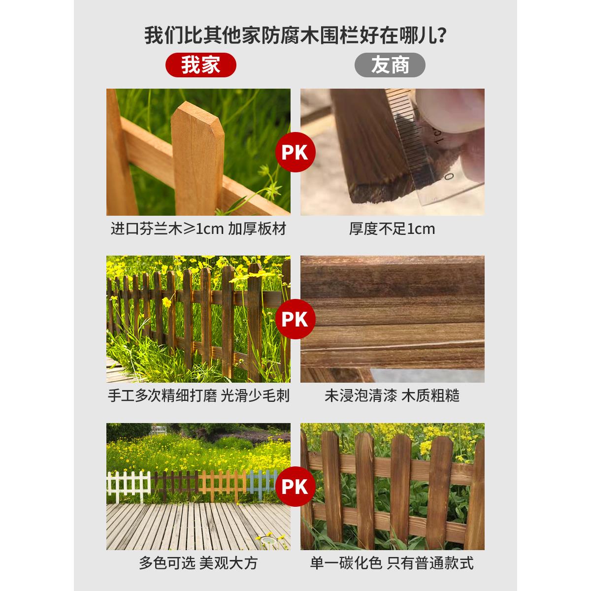 户外花园防腐木栅栏庭院菜草坪园护20230605栏围栏外院子坛实花木