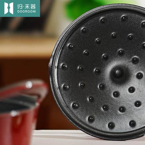 归禾器汤铸炖铁锅16珐CM瑯锅锅家MS16NXB用煲焖炖锅搪瓷砂锅焖烧