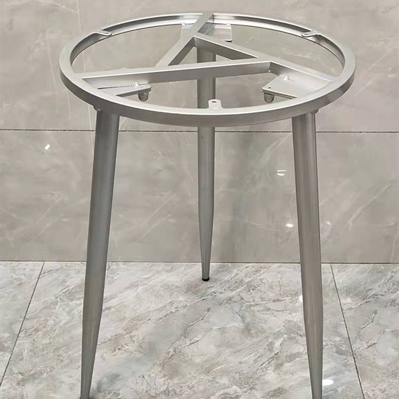 定制铁艺茶几架餐桌桌腿支架圆形沙发岩板小边几桌脚底座