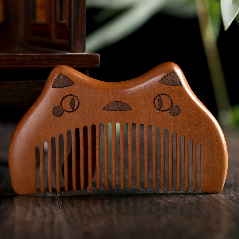 爱迷你桃木梳子小巧便携款宝宝儿童女孩小号檀木檀香木头梳