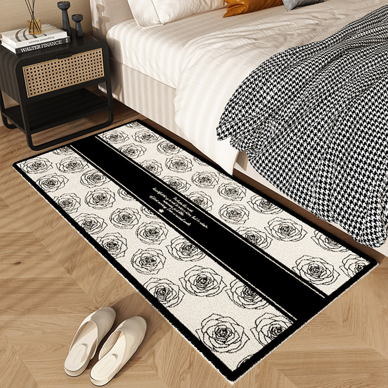 卧室床边毯高级感仿羊绒衣帽间客厅地毯房间床前床下地垫家用定制