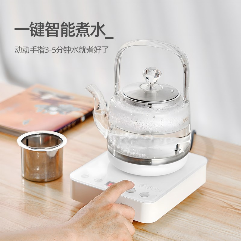 茶皇子玻璃煮茶壶智能电热烧水提梁壶泡茶专用茶具家用小型电茶炉