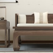 新罗汉床榻老榆实木明式 家具小户型卧塌沙发罗汉椅三人位