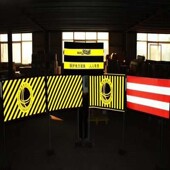 黑黄红白相间反光膜电线杆防撞纸交通安全警示反光膜斜直警示膜