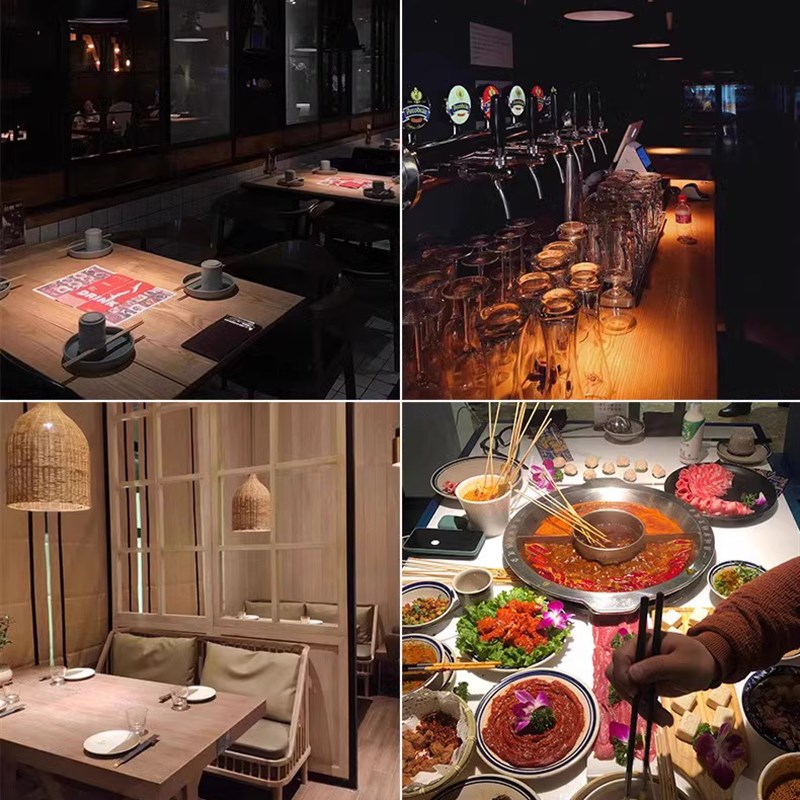 调焦变焦led射灯三色变光7WWW聚光E27螺口灯泡餐饮餐厅餐桌