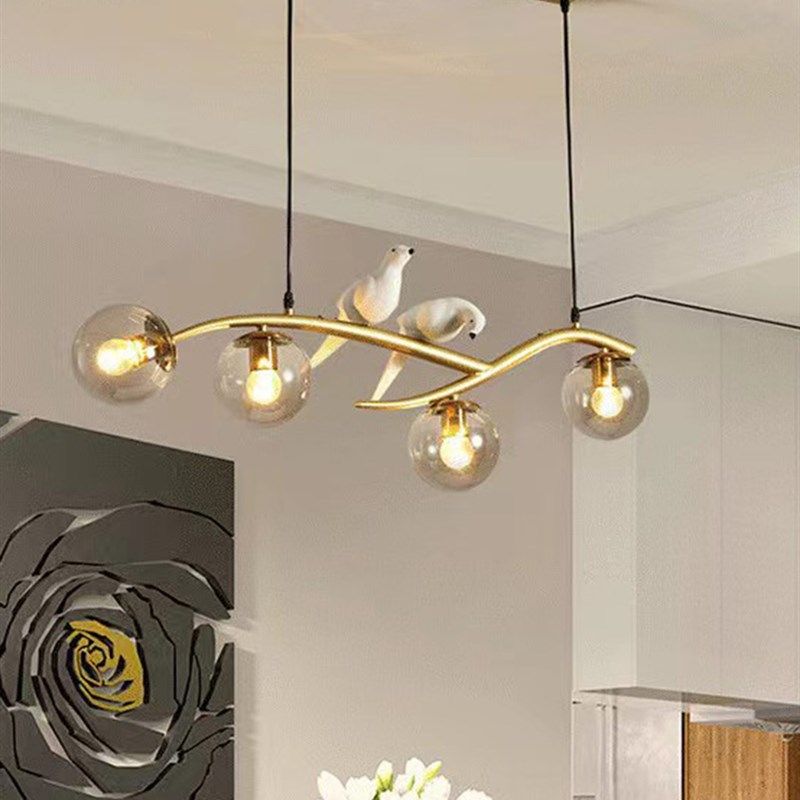 灿丽现代长条吊灯创意设计师树枝小鸟农庄饭厅餐桌灯,家装灯饰光源,客厅吊灯,淘宝优惠券,粉丝福利购,淘宝优惠卷