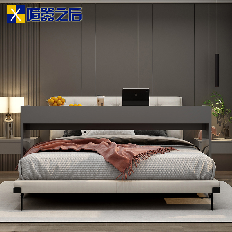 卧室懒人跨床桌可移动床上书桌岩板电脑桌家用办公桌长条桌8L20