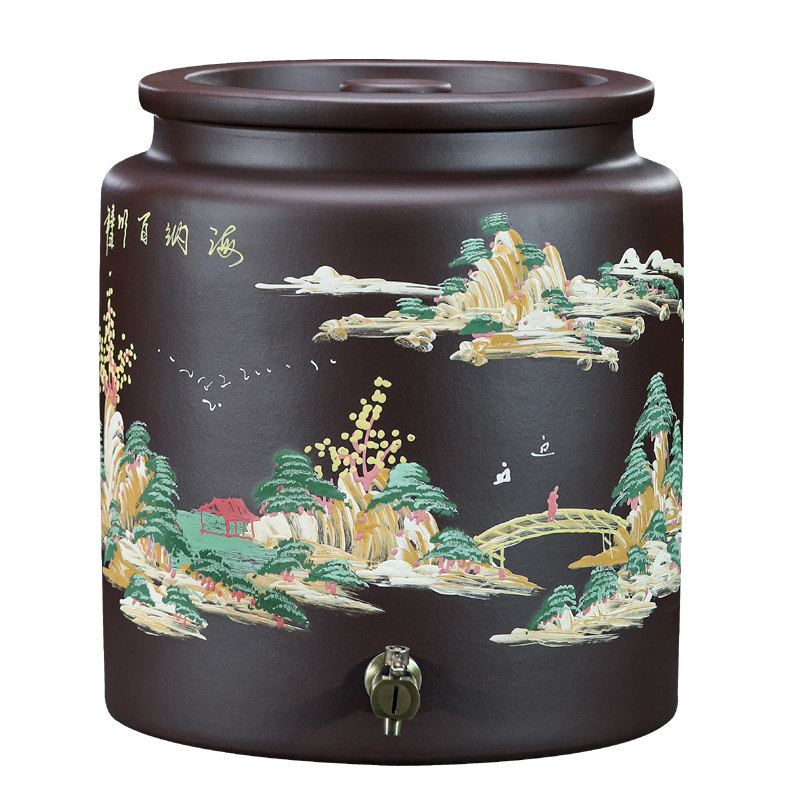 宜兴紫砂水缸储水罐家用陶瓷过泡茶桶大号抽水净水缸小号,厨房/烹饪用具,滤水器/净水器,淘宝优惠券,粉丝福利购,淘宝优惠卷