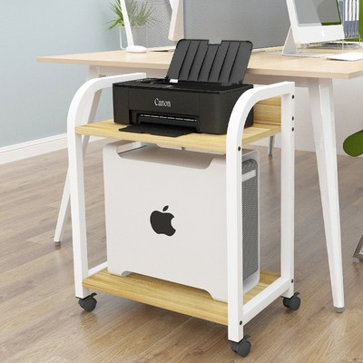 移动主机架电脑主机托架拖板支架机箱托架双层架子主机底座带滑轮