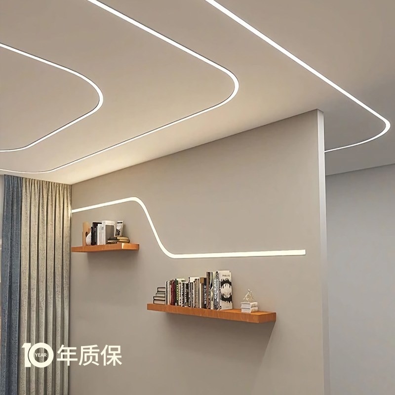 爱斯兰led硅胶软灯带家用线形灯嵌入式条形低压客厅线性灯条