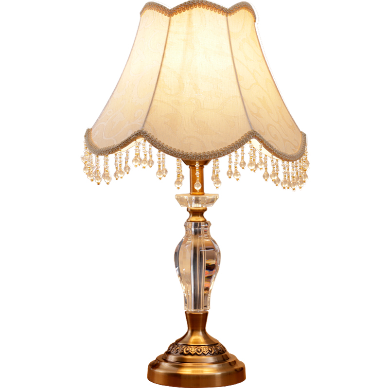 欧式水晶台灯装饰奢华结婚房卧室床头灯公主温馨浪漫客厅遥控台灯